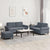 3 Piece Sofa Set with Cushions Dark Grey Velvet