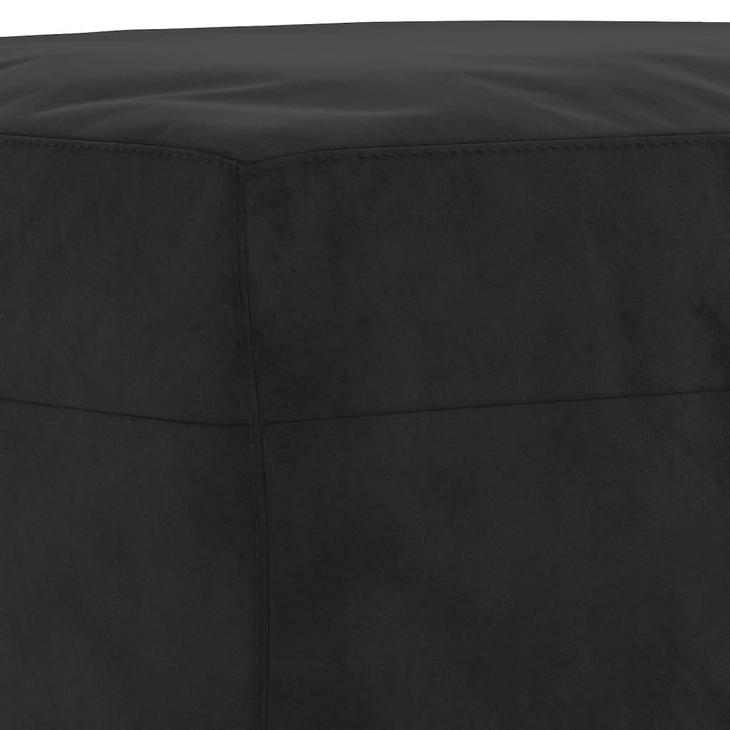 3 Piece Sofa Set with Cushions Black Velvet