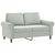 2 Piece Sofa Set with Pillows Light Grey Velvet