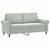 2 Piece Sofa Set with Pillows Light Grey Velvet