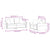 2 Piece Sofa Set with Pillows Light Grey Velvet