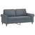 2 Piece Sofa Set with Pillows Dark Grey Velvet