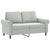 2 Piece Sofa Set with Cushions Light Grey Velvet