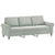 2 Piece Sofa Set with Cushions Light Grey Velvet