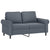 2 Piece Sofa Set with Cushions Dark Grey Velvet