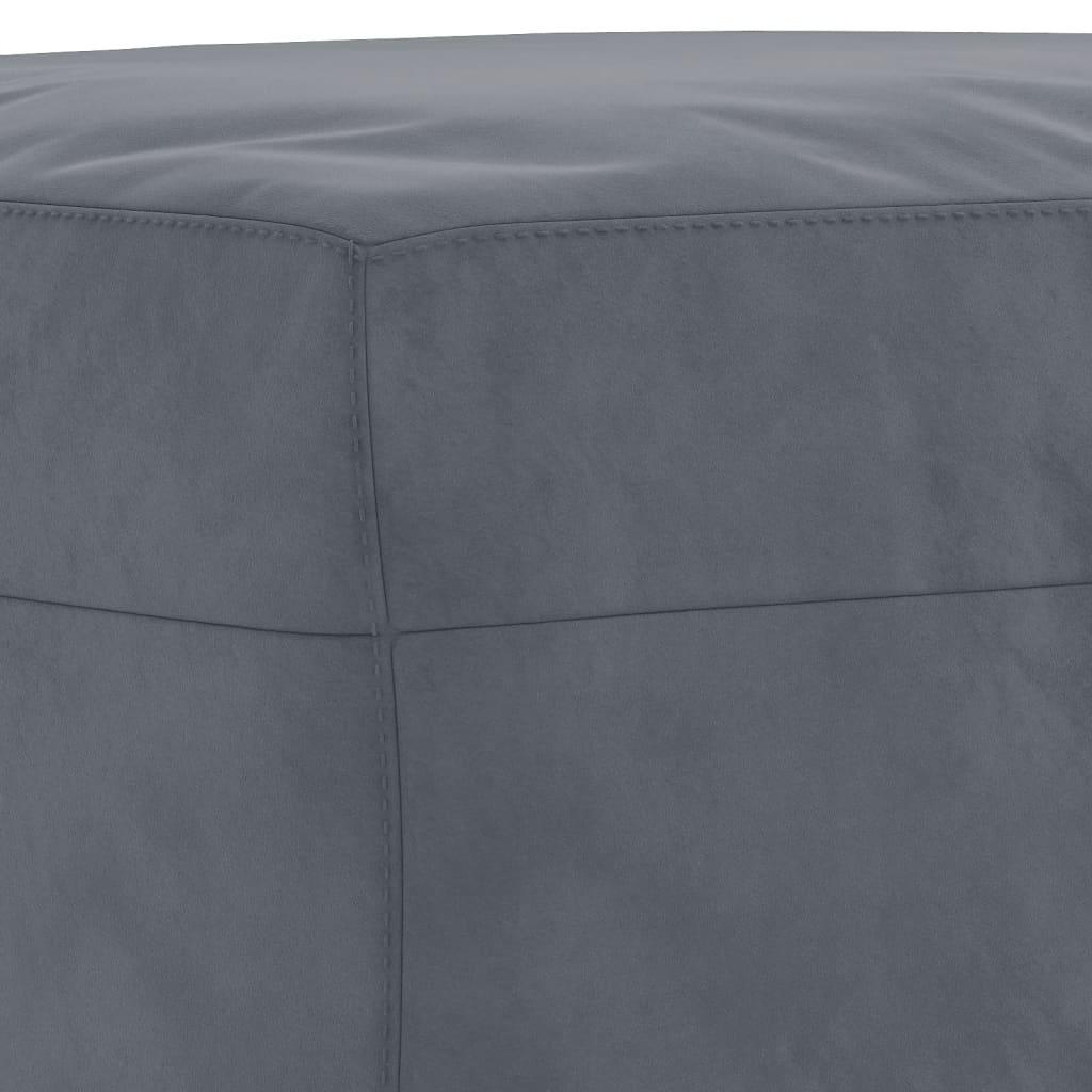 3 Piece Sofa Set with Cushions Dark Grey Velvet
