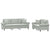 2 Piece Sofa Set with Pillows Light Grey Velvet