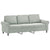 2 Piece Sofa Set with Pillows Light Grey Velvet