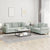 2 Piece Sofa Set with Pillows Light Grey Velvet