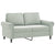 3 Piece Sofa Set with Pillows Light Grey Velvet