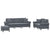 3 Piece Sofa Set with Pillows Dark Grey Velvet