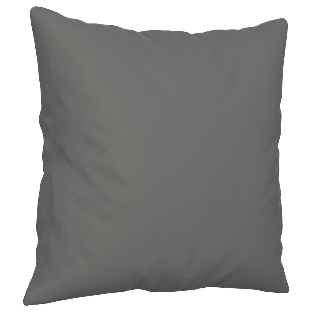 3 Piece Sofa Set with Pillows Dark Grey Microfibre Fabric