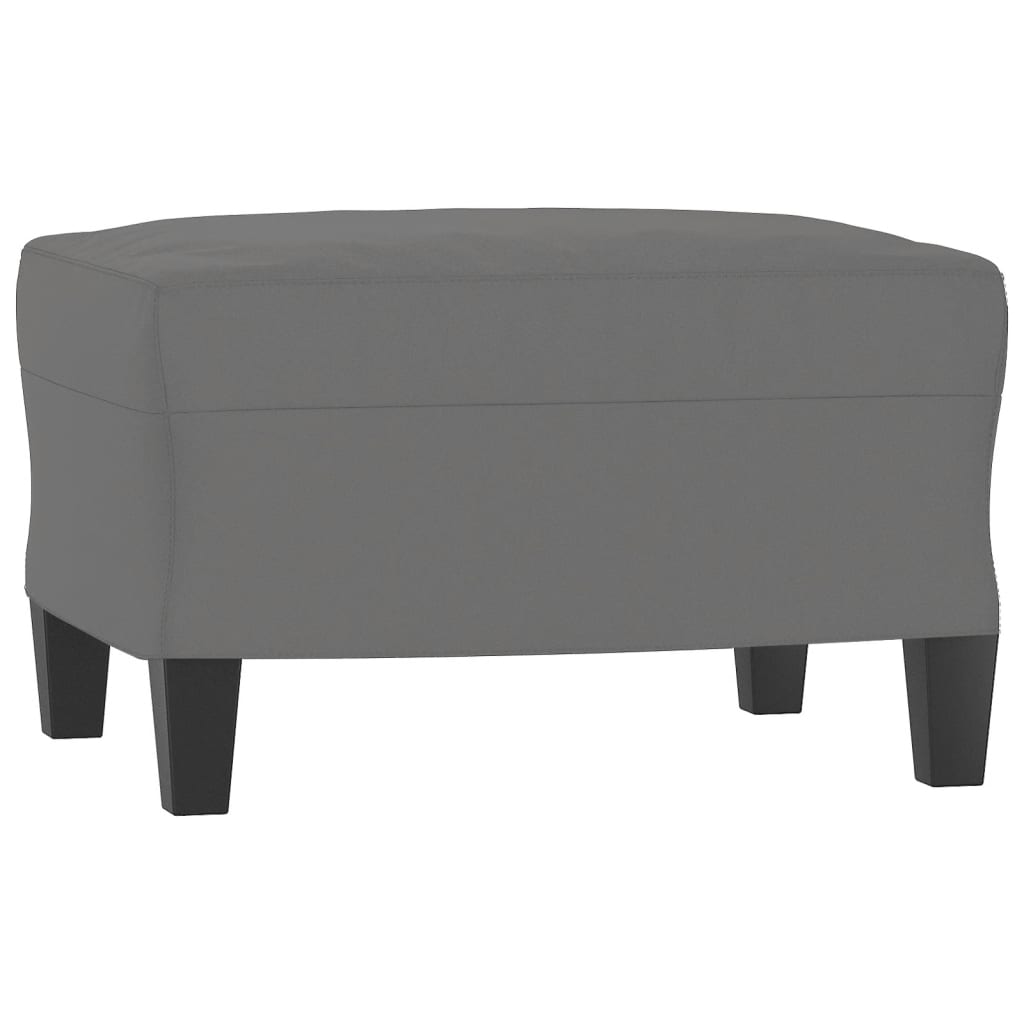 3 Piece Sofa Set with Pillows Dark Grey Microfibre Fabric