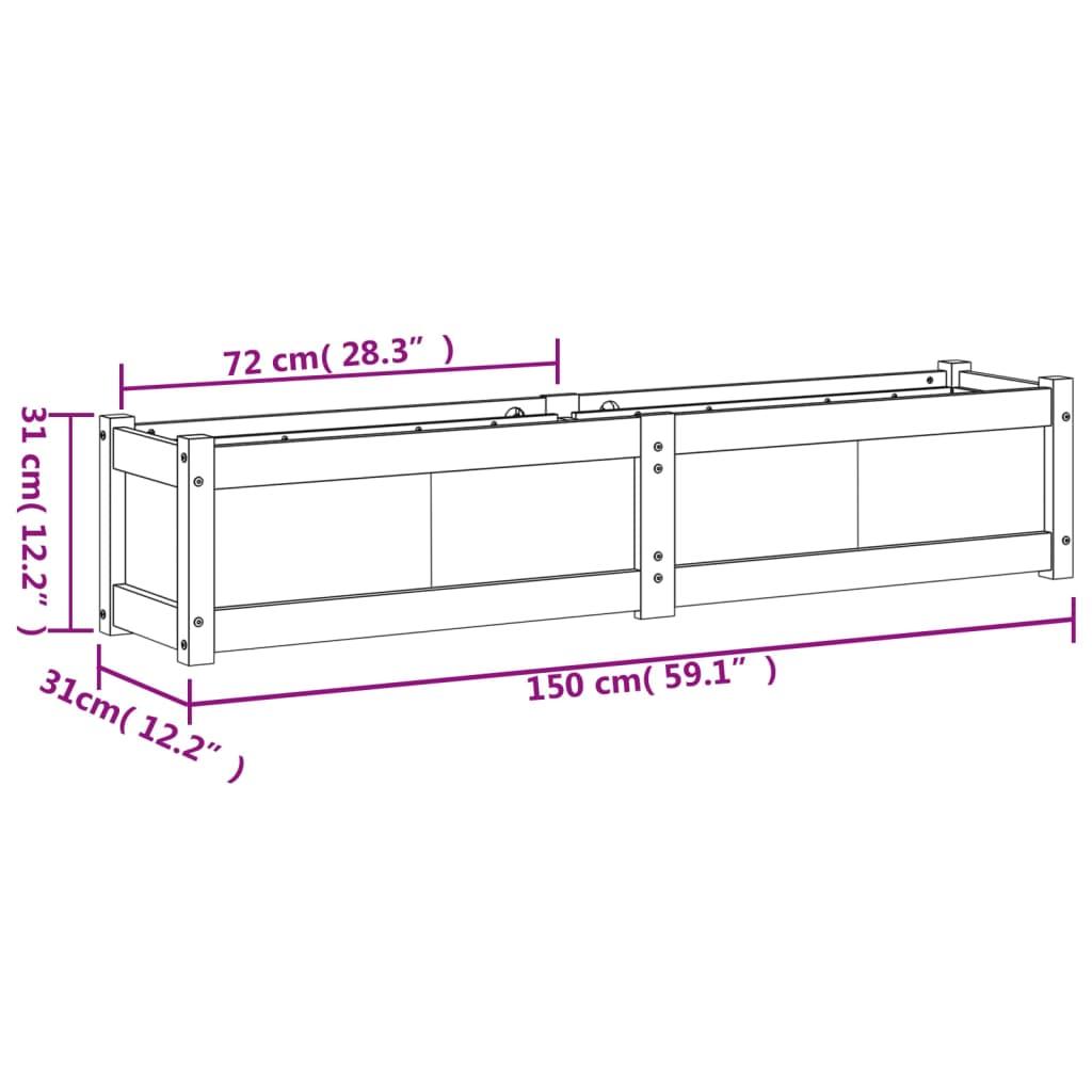Garden Planters 2 pcs Impregnated Wood Pine
