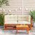 Garden Sofas Corner with Cushions 2 pcs Wax Brown Solid Wood Pine