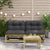 Garden Sofas Armless with Cushions 2 pcs Impregnated Wood Pine