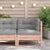 Garden Sofa Corner with Cushions Solid Wood Douglas