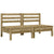 Garden Sofa Armless with Cushions 2 pcs Impregnated Wood Pine