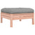 Garden Footstool with Cushion Solid Wood Douglas