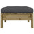 Garden Footstool with Cushion Impregnated Wood Pine