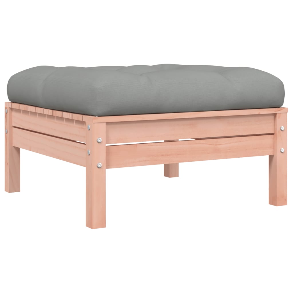 Garden Footstools with Cushions 2 pcs Solid Wood Douglas