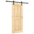 Sliding Door with Hardware Set 85x210 cm Solid Wood Pine