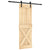 Sliding Door with Hardware Set 70x210 cm Solid Wood Pine