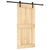 Sliding Door with Hardware Set 95x210 cm Solid Wood Pine