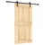 Sliding Door with Hardware Set 100x210 cm Solid Wood Pine