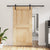 Sliding Door with Hardware Set 100x210 cm Solid Wood Pine