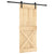 Sliding Door with Hardware Set 85x210 cm Solid Wood Pine