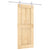 Sliding Door with Hardware Set 85x210 cm Solid Wood Pine