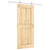 Sliding Door with Hardware Set 90x210 cm Solid Wood Pine