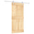 Sliding Door with Hardware Set 95x210 cm Solid Wood Pine