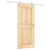 Sliding Door with Hardware Set 90x210 cm Solid Wood Pine