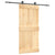 Sliding Door with Hardware Set 95x210 cm Solid Wood Pine