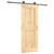 Sliding Door with Hardware Set 80x210 cm Solid Wood Pine