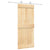 Sliding Door with Hardware Set 85x210 cm Solid Wood Pine