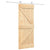 Sliding Door with Hardware Set 80x210 cm Solid Wood Pine