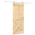 Sliding Door with Hardware Set 80x210 cm Solid Wood Pine