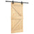 Sliding Door with Hardware Set 95x210 cm Solid Wood Pine