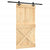 Sliding Door with Hardware Set 100x210 cm Solid Wood Pine