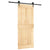 Sliding Door with Hardware Set 85x210 cm Solid Wood Pine