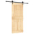 Sliding Door with Hardware Set 90x210 cm Solid Wood Pine