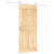 Sliding Door with Hardware Set 90x210 cm Solid Wood Pine