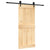 Sliding Door with Hardware Set 90x210 cm Solid Wood Pine