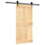 Sliding Door with Hardware Set 100x210 cm Solid Wood Pine