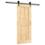 Sliding Door with Hardware Set 85x210 cm Solid Wood Pine