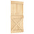 Sliding Door with Hardware Set 95x210 cm Solid Wood Pine