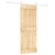 Sliding Door with Hardware Set 80x210 cm Solid Wood Pine